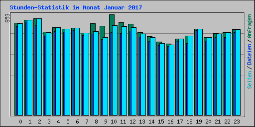 Stunden-Statistik im Monat Januar 2017