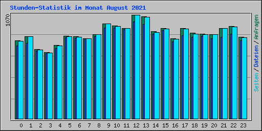 Stunden-Statistik im Monat August 2021
