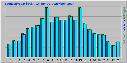 Stunden-Statistik im Monat Dezember 2024