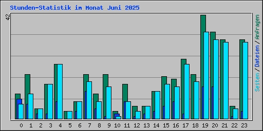 Stunden-Statistik im Monat Juni 2025
