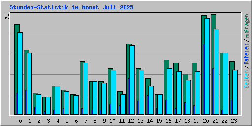 Stunden-Statistik im Monat Juli 2025
