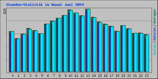 Stunden-Statistik im Monat Juni 2024